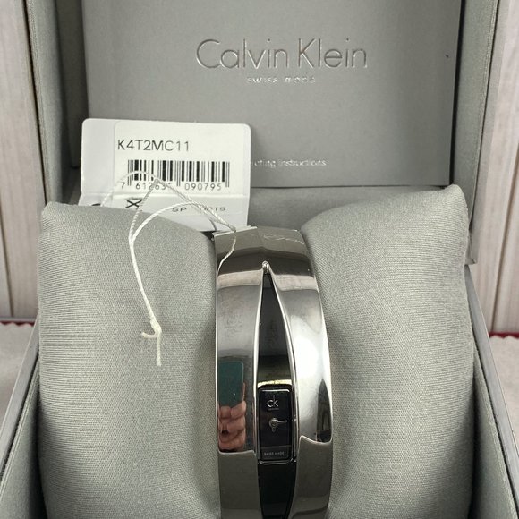 Calvin Klein Fabulous Swiss Workmanship Sculptured Bangle Bracelet Swiss Watch - Picture 8 of 11